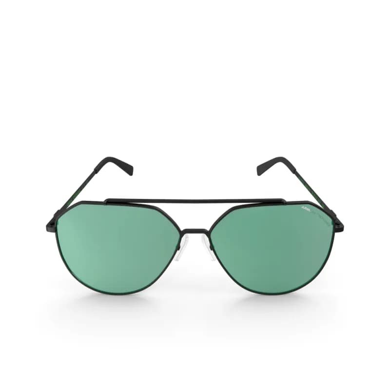Green and Black Glasses