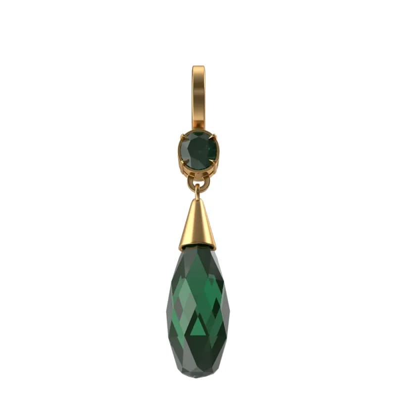 Green Crystal Earring